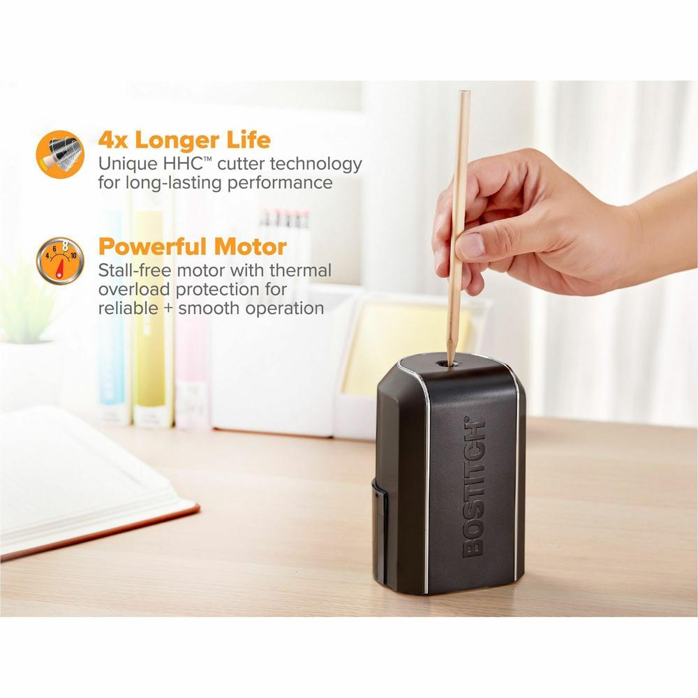 Bostitch Vertical Electric Pencil Sharpener - Desktop - 1 Hole(s) - Black - 1 Each