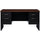 Lorell Fortress Modular Series Double-pedestal Credenza - 60'' x 24'' , 1.1'' Top - 2 x Box, File Drawer(s) - Double Pedestal - Material: Steel - Finish: Walnut Laminate, Black - Scratch Resistant, Stain