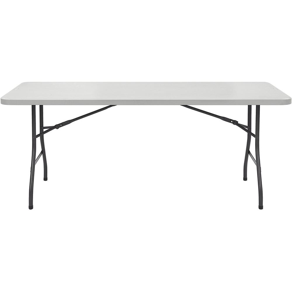Lorell Ultra-Lite Banquet Table - Light Gray Rectangle Top - Dark Gray Base - 600 lb Capacity x 96'' Table Top Width x 30'' Table Top Depth x 2'' Table Top Thickness - 29'' Height - Gray - High-density Po