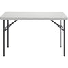 Lorell Ultra-Lite Banquet Table - Light Gray Rectangle Top - Dark Gray Base - 450 lb Capacity x 48'' Table Top Width x 30'' Table Top Depth x 2'' Table Top Thickness - 29'' Height - Gray - High-density Po