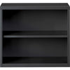 Lorell Fortress Series Bookcase - 34.5'' x 12.6''30'' - 2 Shelve(s) - Material: Steel - Finish: Charcoal, Powder Coated - Adjustable Shelf, Welded, Durable