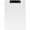 Business Source Flat Clip Clipboard - 9'' x 12'' Sheet Size - Plastic - Clear - 6 / Bundle