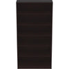 Lorell Laminate Bookcase - 0.8'' Shelf, 36'' x 12''72'' - 6 Shelve(s) - 5 Adjustable Shelf(ves) - Square Edge - Material: Thermofused Laminate (TFL) - Finish: Espresso