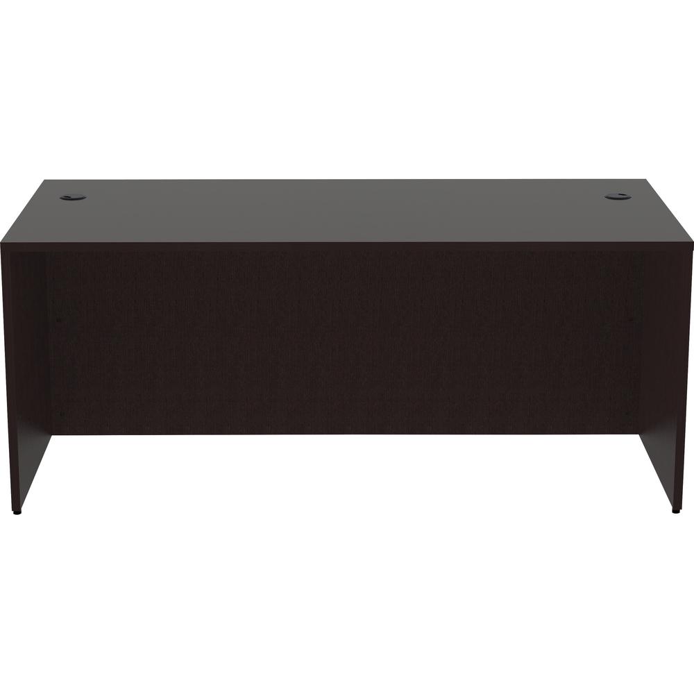 Lorell Essentials Series Rectangular Desk Shell - 72'' x 36''29.5'' Desk Shell, 1'' Top - Finish: Espresso