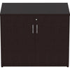 Lorell Essentials Series 2-Door Storage Cabinet - 36'' x 22.5''29.5'' Cabinet, 0.7'' Panel - 2 Door(s) - Material: Laminate - Finish: Espresso