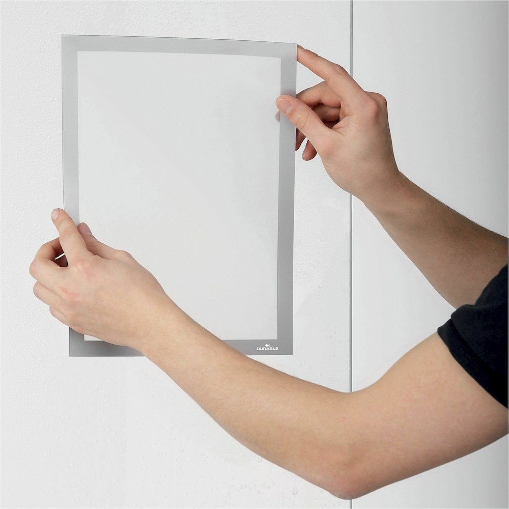 DURABLE The Infoframe - Glass-mountable, Window-mountable - Removable, Both Sides Display, Sturdy, UV Resistant, Heat Resistant, Repositionable - Information, Advertising - 2 / Pack - Durable