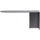 Lorell Essentials Series Peninsula Desk Box 1 of 2 - 66'' x 30''29.5'' Desk, 1'' Top - Finish: Weathered Charcoal Laminate