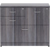 Lorell Essentials Series Box/Box/File Lateral File - 35.5'' x 22''29.5'' Lateral File, 1'' Top - 4 x File, Box Drawer(s) - Finish: Weathered Charcoal Laminate