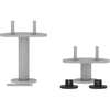 Lorell Adaptable Panel System Straight Connector Set - Steel - Silver