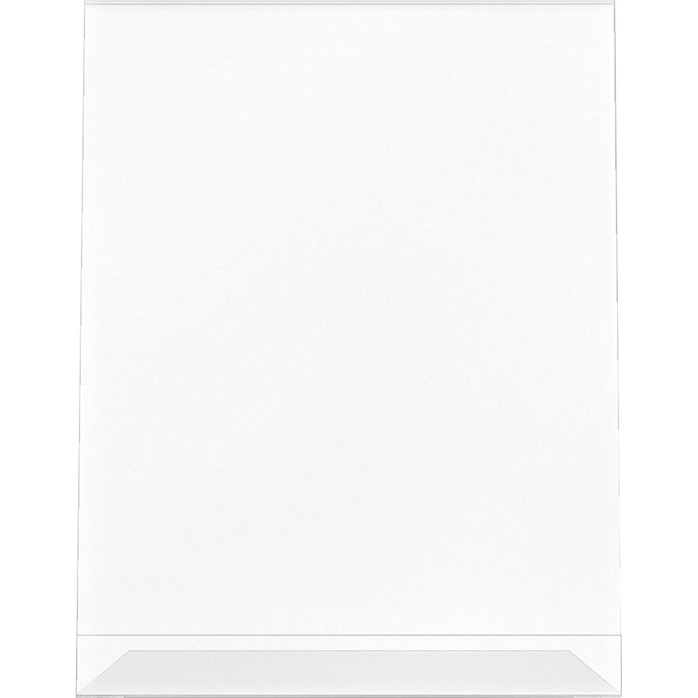 Lorell L-base Slanted Sign Holder Stand - Support 8.50'' x 11'' Media - Acrylic - Clear - 3 / Pack