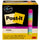 Post-it Super Sticky Notes - 15 - 3'' Flag/Note Width x 3'' Flag/Note Length - Square - 45 Sheets per Pad - Neon Orange, Tropical Pink, Power Pink, Iris, Blue Paradise, Neon Green Limeade - Adhesiv