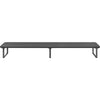 Lorell Quick-Install Monitor Laptop Riser - 4.80'' Height x 39.40'' Width x 10.20'' Depth - Powder Coated - Steel, Particleboard, Silicone - Black - Norstar