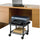 Safco Under Desk Printer/Fax Stand - 300 lb Load Capacity - 13.5'' Height x 19'' Width x 16'' Depth - Floor - Laminate, Powder Coated - Steel - Black