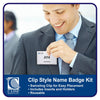 C-Line Clip Style Name Badge Holder Kit - Sealed Holders with Inserts, 4 x 3, 96/BX, 95596