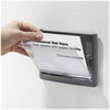 DURABLE CLICK SIGN with Cubicle Panel Pins - 2-1/8'' x 5-7/8'' - 2 Pins - Anti-glare - Acrylic, Aluminum - Updateable - Graphite - 1 Pack - Durable