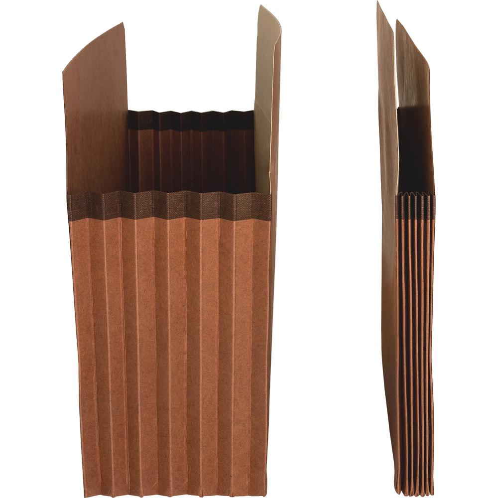 Business Source Straight Tab Cut Letter Recycled File Pocket - 8 1/2'' x 11'' - 1200 Sheet Capacity - 5 1/4'' Expansion - Redrope - 30% Recycled - 10 / Box