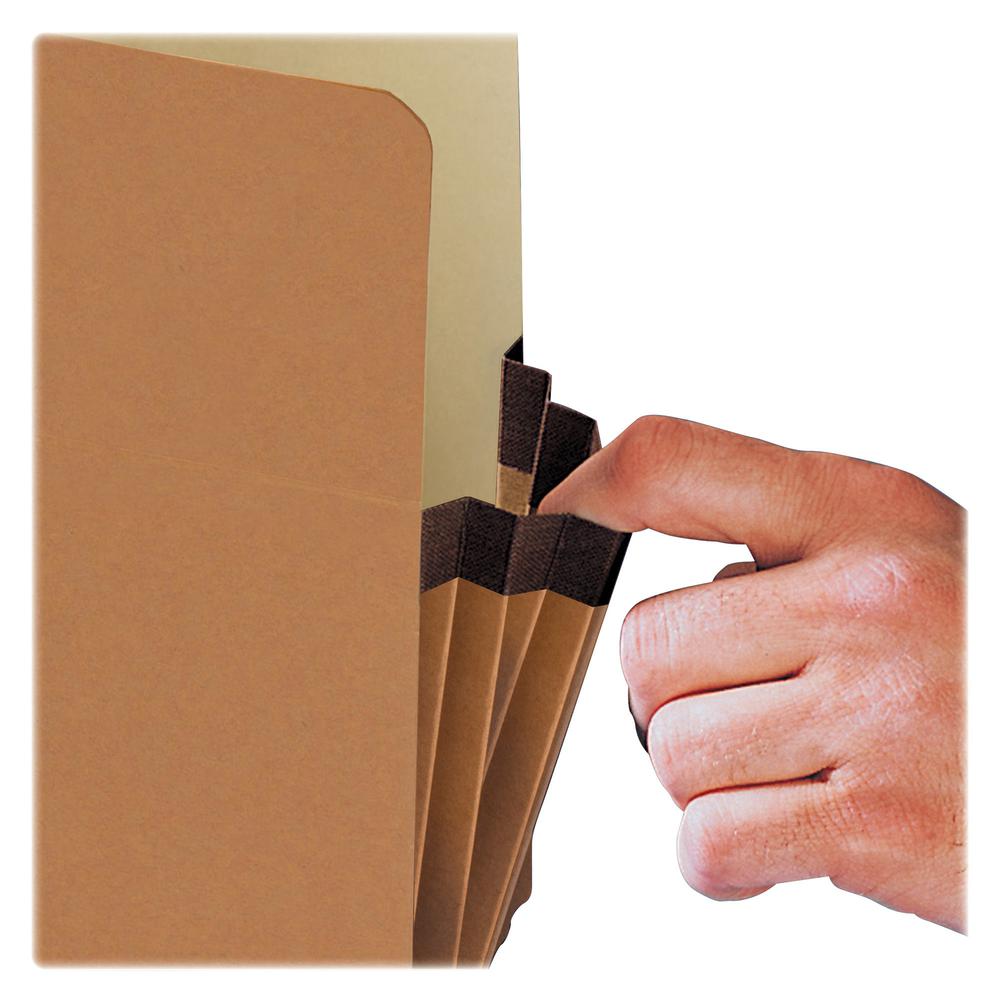 Business Source Straight Tab Cut Legal Recycled File Pocket - 8 1/2'' x 14'' - 1 3/4'' Expansion - Redrope - Redrope - Tear Proof, Tyvek Gusset, Reinforced Gusset - 30% Recycled - 25 / Box