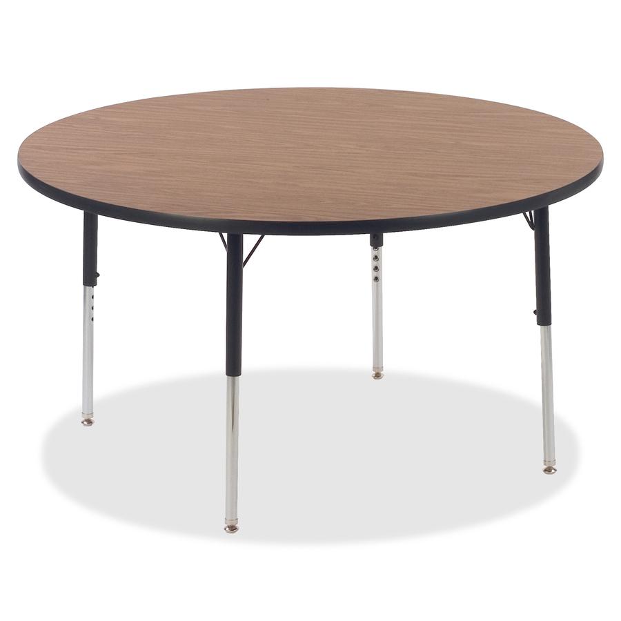 Lorell Activity Table Height-Adjustable Leg Kit - 22'' to 30''H - 30'' Length x 1.1'' Diameter - Black, Chrome