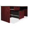 Lorell Prominence 2.0 Left-Pedestal Desk - 1'' Top, 60'' x 30''29'' - 3 x File, Box Drawer(s) - Single Pedestal on Left Side - Band Edge - Material: Particleboard - Finish: Mahogany Laminate, Thermofused