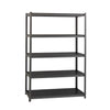 Lorell Iron Horse 3200 lb Capacity Riveted Shelving - 5 Shelf(ves) - 72'' Height x 48'' Width x 18'' Depth - 30% Recycled - Black - Steel, Laminate - 1 Each