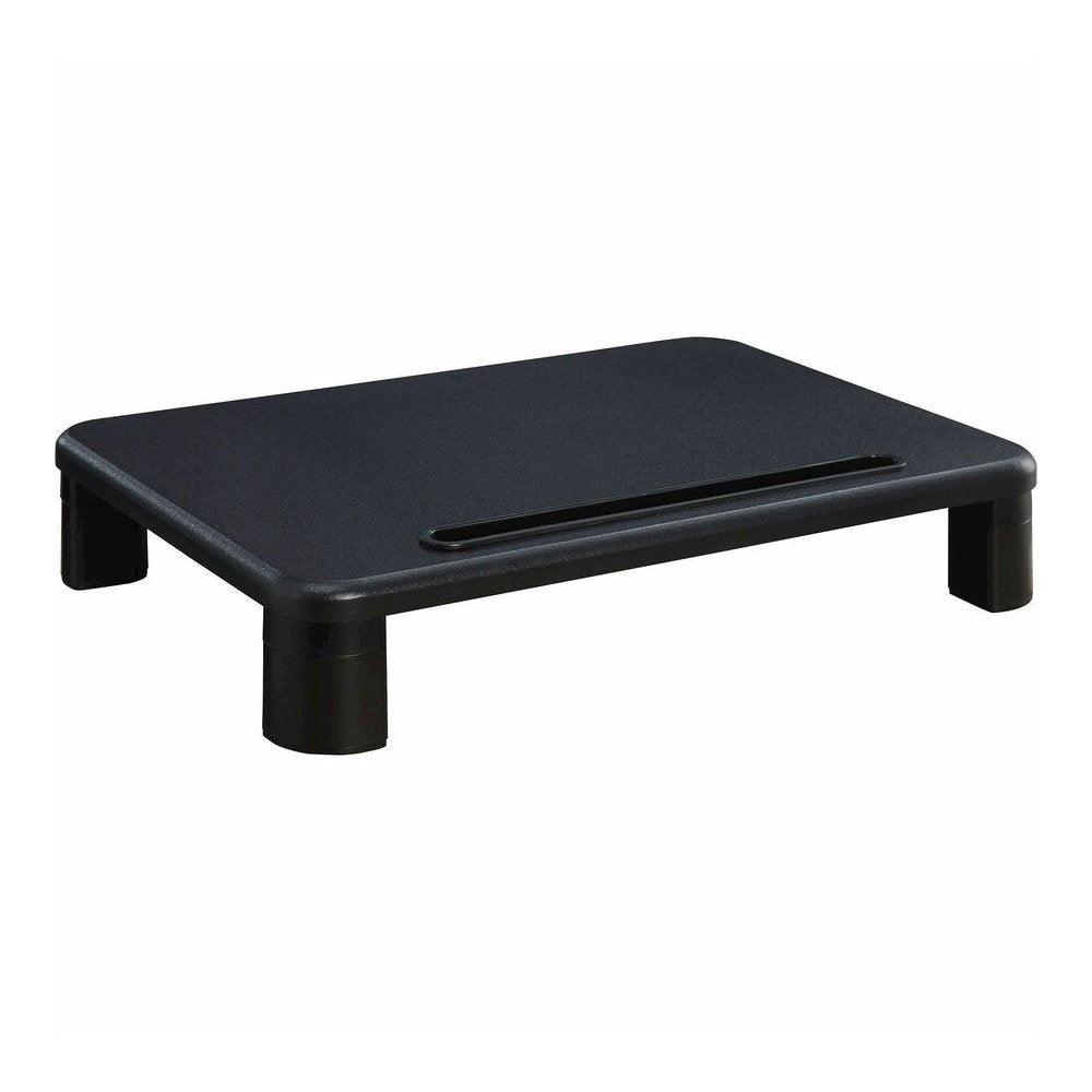 Lorell Height-Adjustable Monitor Riser - 4'' Height x 19.75'' Width - Desktop - Black