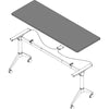 Lorell Training Tabletop - White Rectangle Top - 72'' Table Top Length x 24'' Table Top Width x 1'' Table Top ThicknessAssembly Required - Particleboard, Melamine Top Material - 1 Each