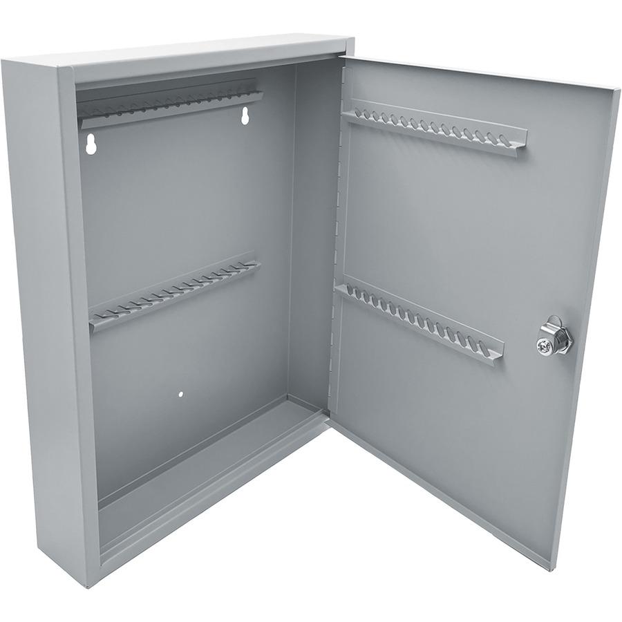 Huron Slotted Heavy-duty Key Cabinet - Keyhole Slot, Heavy Duty, Durable - Gray - Steel