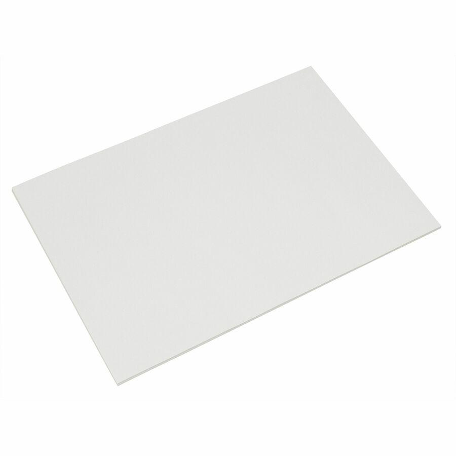 Pacon Gloss Coat Fingerpaint Paper - Plain - 22'' x 16'' - White Paper - Non Absorbant, Resist Bleed-through - Recycled - 100 / Pack
