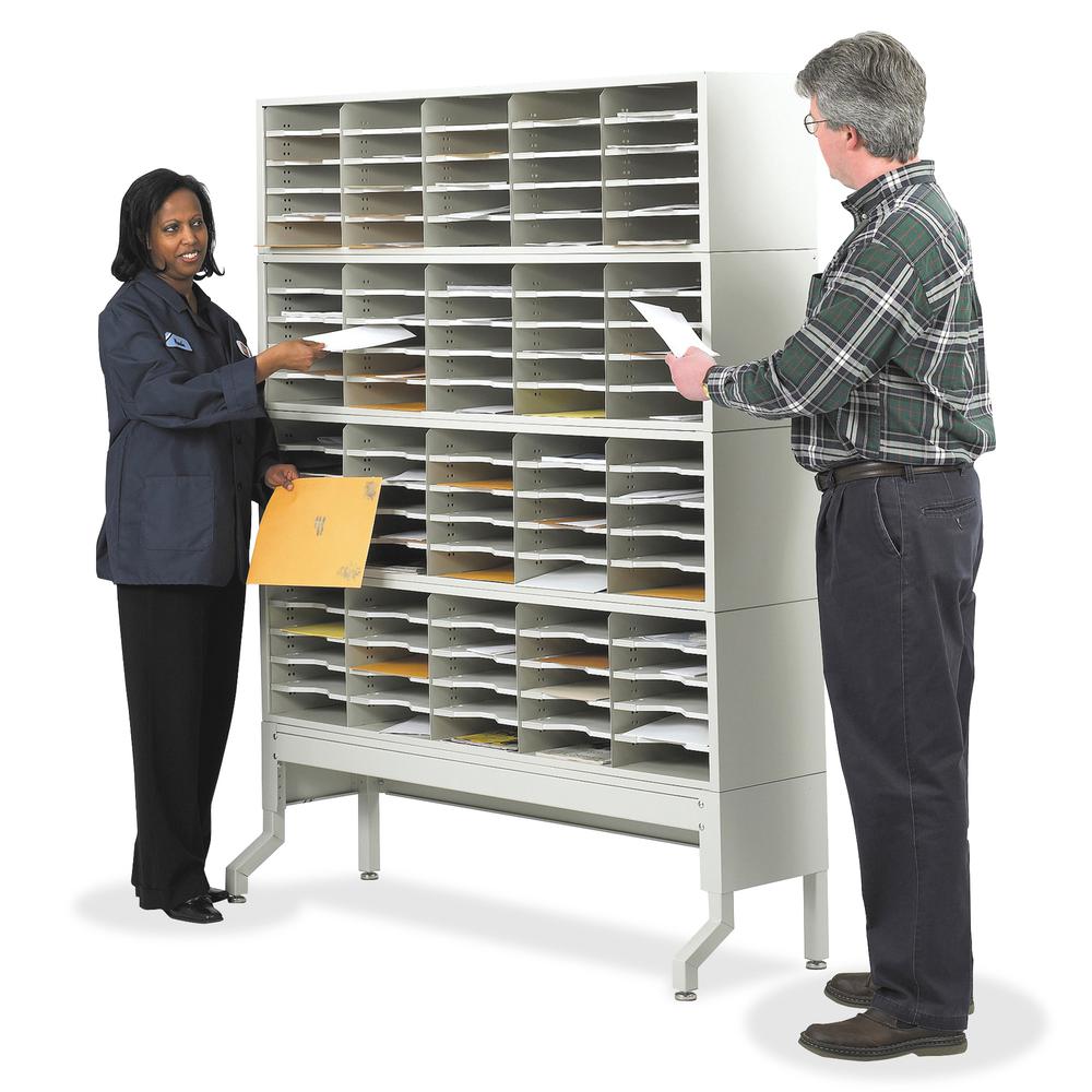 Safco E-Z Sort Riser - 57.5'' Width x 13'' Depth x 14'' Height - Steel - Gray
