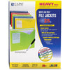 C-Line Write-On Poly File Jackets - Assorted Colors, 11 X 8-1/2, 25/BX, 63060
