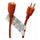 Compucessory Heavy-duty Indoor/Outdoor Extension Cord - 16 Gauge - 125 V AC / 13 A - Orange - 100 ft Cord Length - 1 Each