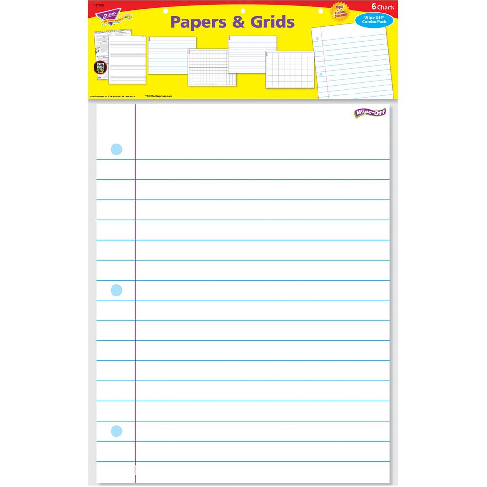 Trend Papers/Grids Wipe-Off Combo Pack - TREND