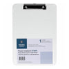 Business Source Flat Clip Clipboard - 9'' x 12'' Sheet Size - Plastic - Clear - 6 / Bundle