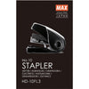MAX Flat Clinch Mini Stapler - Staples Upto 25 Sheet - Black - 1 Each - Max