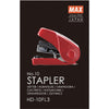 MAX Flat Clinch Mini Stapler - Staples Upto 25 Sheet - Red - 1 Each - Max