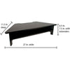 Victor High Rise Monitor Stand - Monitor Stand - Desk Riser - 7.5'' Height x 27'' Width x 11.5'' Depth - Wood - Black