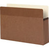 Business Source Straight Tab Cut Legal Recycled File Pocket - 8 1/2'' x 14'' - 3 1/2'' Expansion - Redrope - Redrope - Tear Proof, Tyvek Gusset, Reinforced Gusset - 30% Recycled - 25 / Box