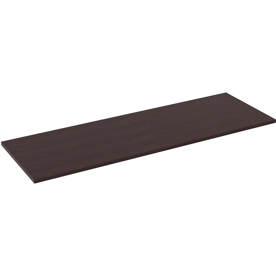 Lorell Training Tabletop - Espresso Rectangle, Laminated Top - Adjustable Height - 72'' Table Top Width x 24'' Table Top Depth x 1'' Table Top Thickness - Assembly Required - 1 Each