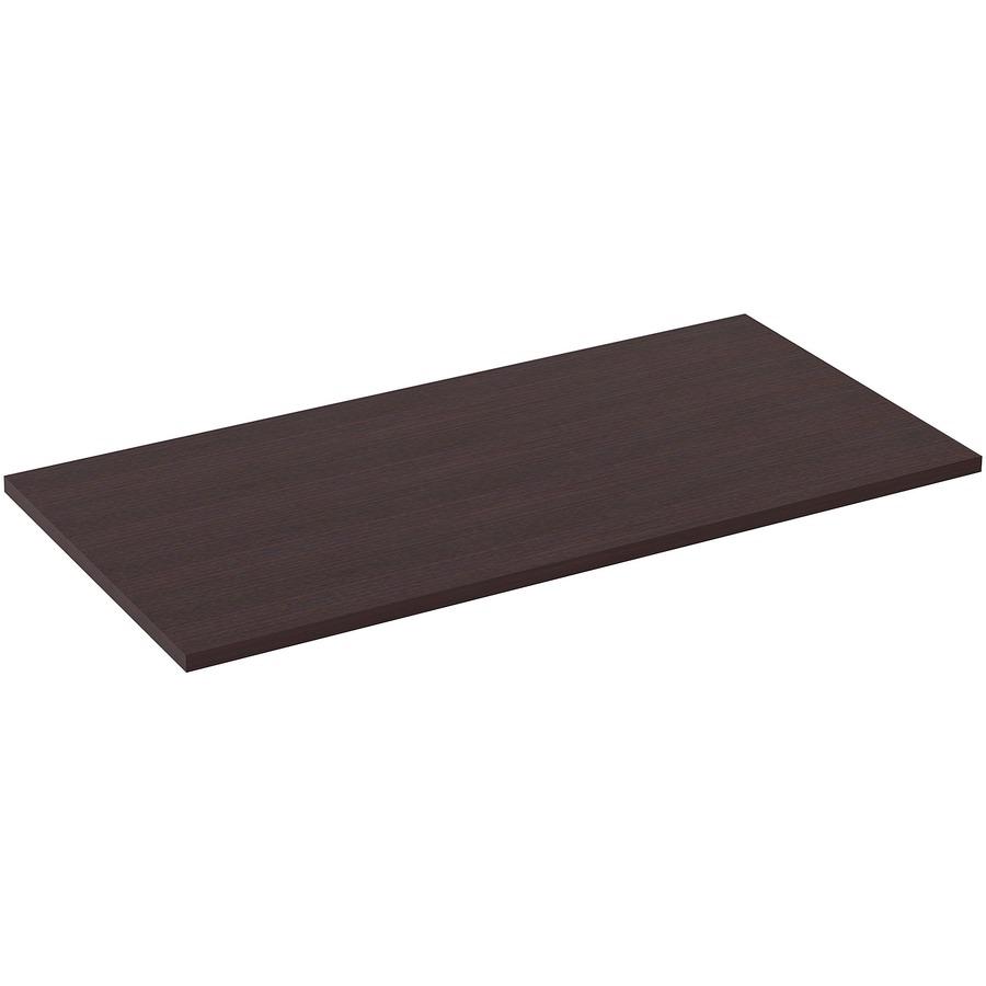 Lorell Training Tabletop - Espresso Rectangle, Laminated Top - Adjustable Height - 48'' Table Top Length x 24'' Table Top Width x 1'' Table Top Thickness - Assembly Required - 1 Each