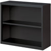 Lorell Fortress Series Bookcase - 34.5'' x 12.6''30'' - 2 Shelve(s) - Material: Steel - Finish: Charcoal, Powder Coated - Adjustable Shelf, Welded, Durable