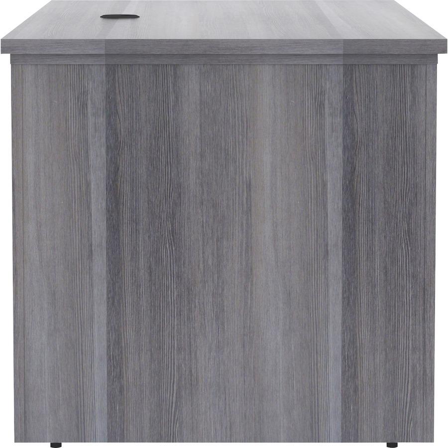 Lorell Essentials Series Sit-to-Stand Desk Shell - 0.1'' Top, 1'' Edge, 60'' x 29''49'' - Finish: Weathered Charcoal