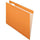 Pendaflex 1/5 Tab Cut Letter Recycled Hanging Folder - 8 1/2'' x 11'' - Orange - 10% Recycled - 25 / Box