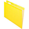 Pendaflex 1/5 Tab Cut Letter Recycled Hanging Folder - 8 1/2'' x 11'' - Yellow - Reinforced - 10% Recycled - 25 / Box