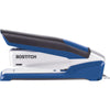 Bostitch InPower Spring-Powered Antimicrobial Desktop Stapler - 28 Sheets Capacity - 210 Staple Capacity - Full Strip - 1/4'' Staple Size - 1 Each - Blue, Silver