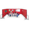 Screenflex Portable Room Dividers - 72'' Height x 24.1 ft Length - Black Metal Frame - Polyester - Stone - 1 Each