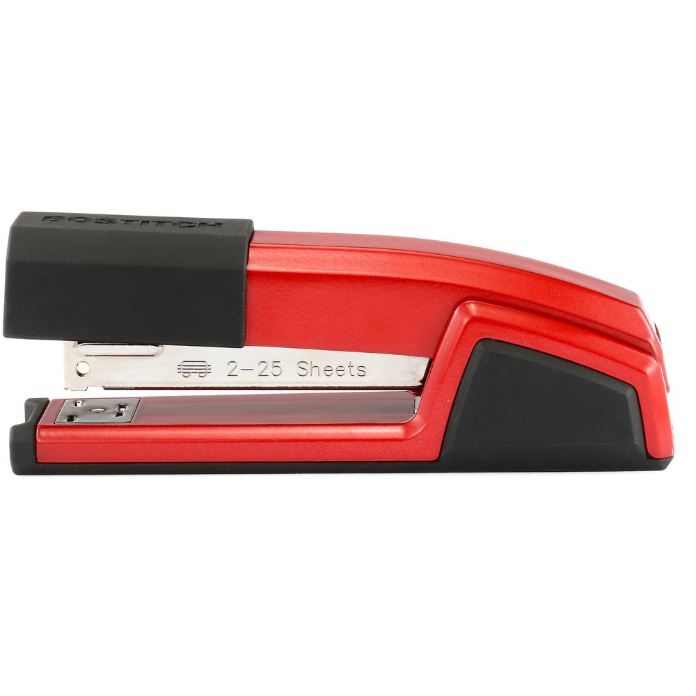 Bostitch Epic Antimicrobial Office Stapler - 25 Sheets Capacity - 210 Staple Capacity - Full Strip - 1 Each - Red