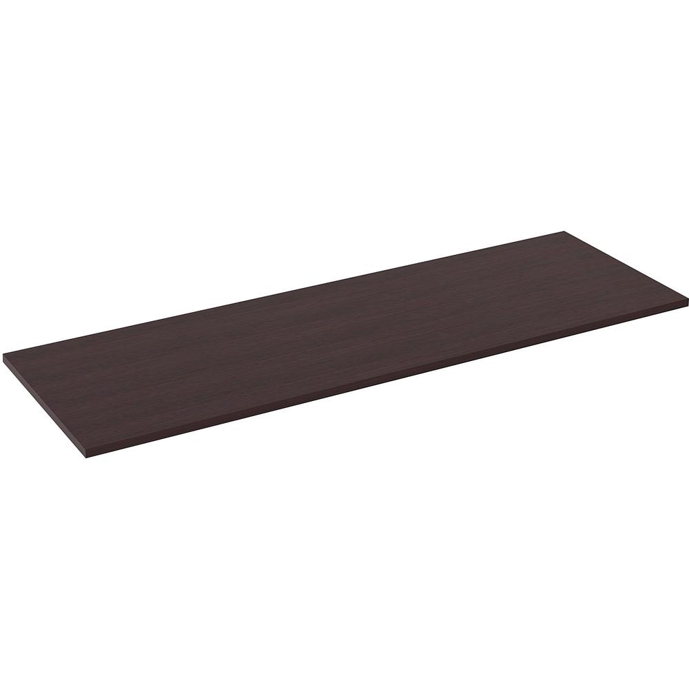 Lorell Training Tabletop - Espresso Rectangle, Laminated Top - Adjustable Height - 72'' Table Top Width x 24'' Table Top Depth x 1'' Table Top Thickness - Assembly Required - 1 Each