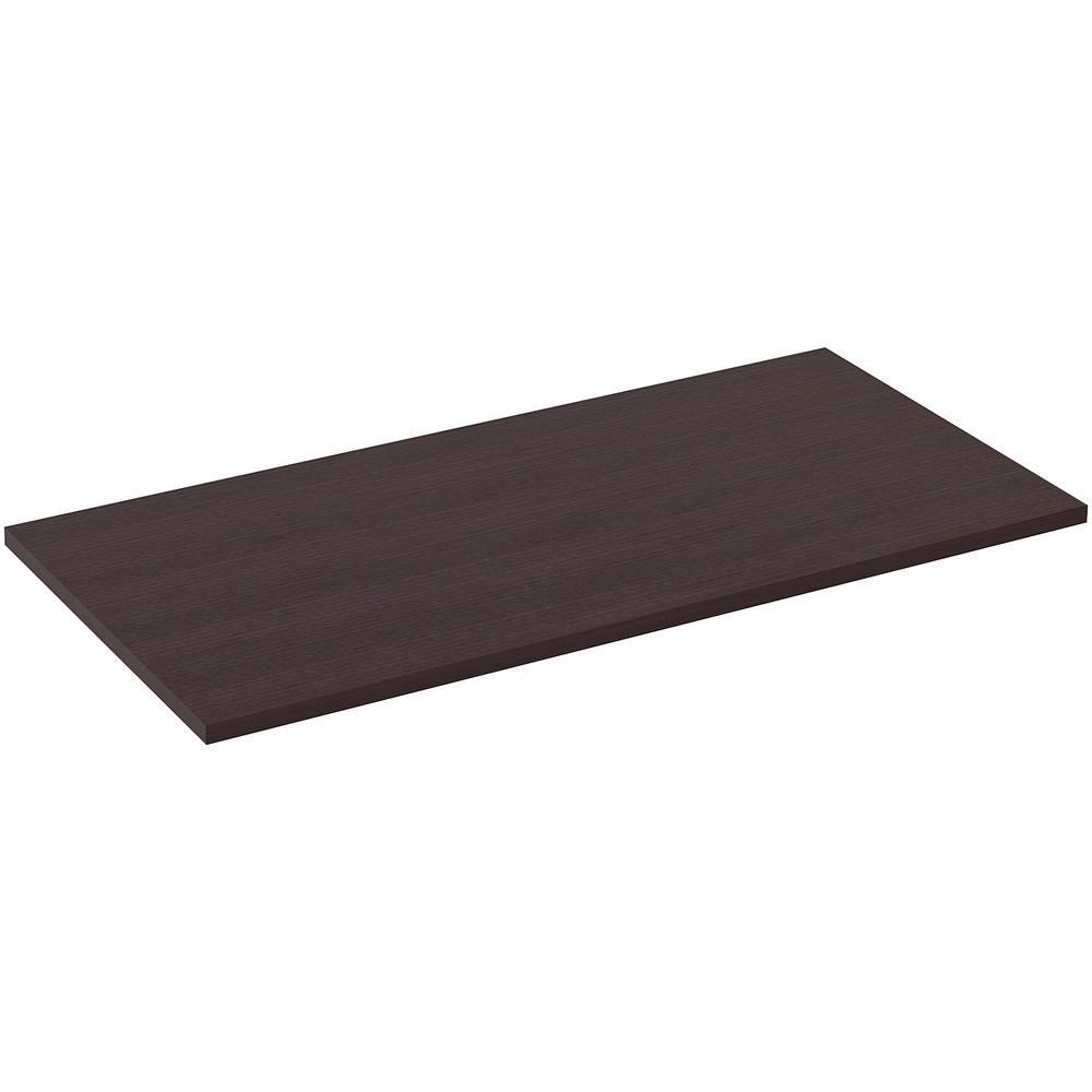 Lorell Training Tabletop - Espresso Rectangle, Laminated Top - Adjustable Height - 48'' Table Top Length x 24'' Table Top Width x 1'' Table Top Thickness - Assembly Required - 1 Each