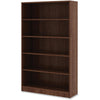 Lorell Laminate Bookcase - 0.8'' Shelf, 36'' x 12''60'' - 5 Shelve(s) - 4 Adjustable Shelf(ves) - Square Edge - Material: Thermofused Laminate (TFL) - Finish: Walnut