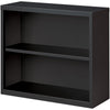 Lorell Fortress Series Bookcase - 34.5'' x 12.6''30'' - 2 Shelve(s) - Material: Steel - Finish: Charcoal, Powder Coated - Adjustable Shelf, Welded, Durable